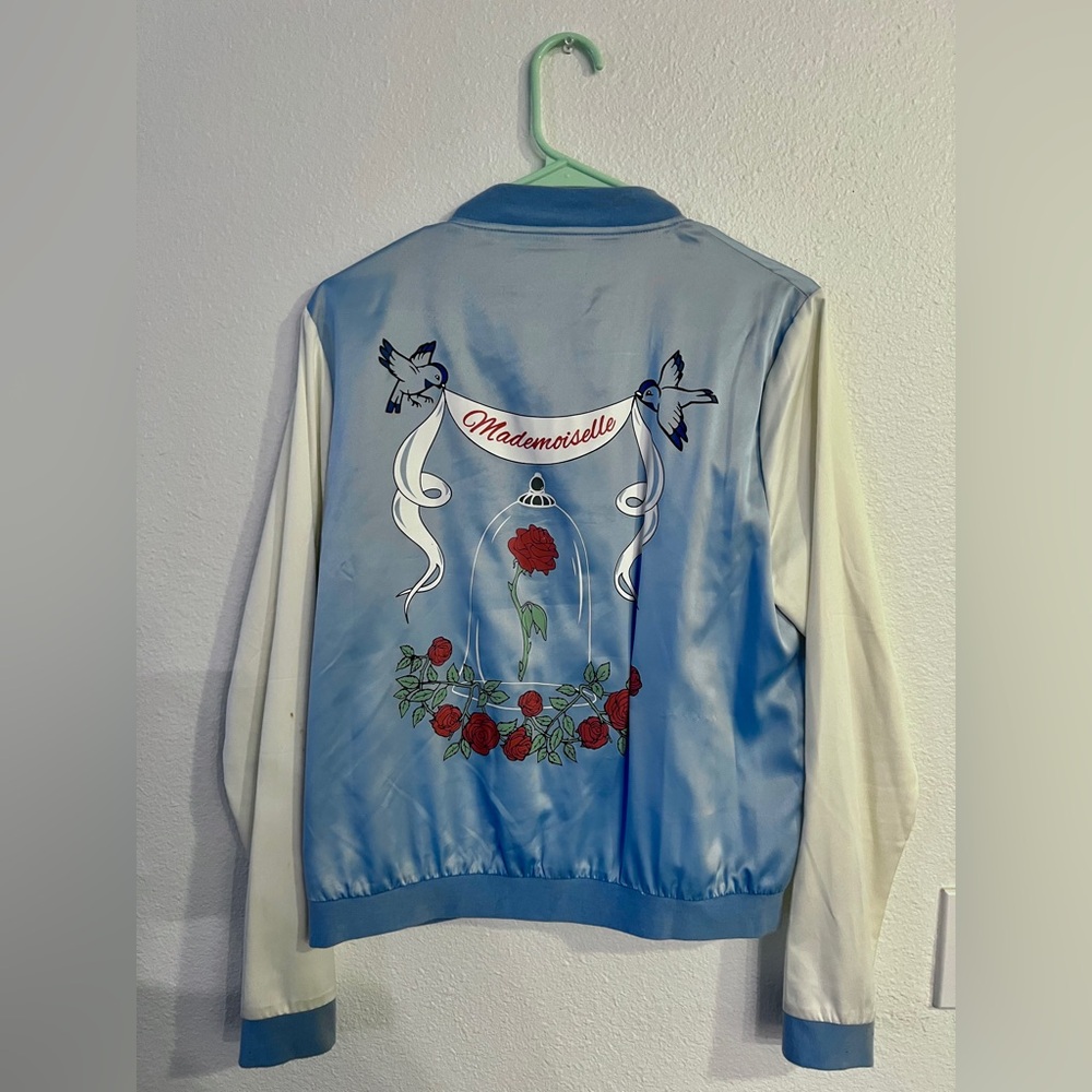 MINKPINK X DISNEY BEAUTY AND THE BEAST BOMBER JACKET SATIN